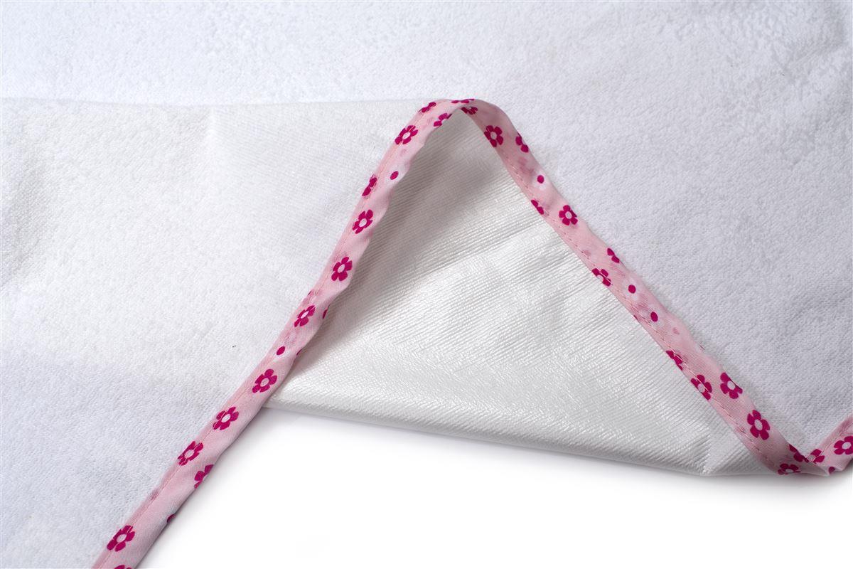 DIMcol Σελτεδάκι Αδιάβροχο bebe Floral 61 67X90 Λευκό/Κοραλί 100% Cotton - Image 2