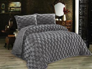 DIMcol Κουβερτοπάπλωμα με εφέ Fleece 750 gsm 1940 Grey 160X220 100% Polyester
