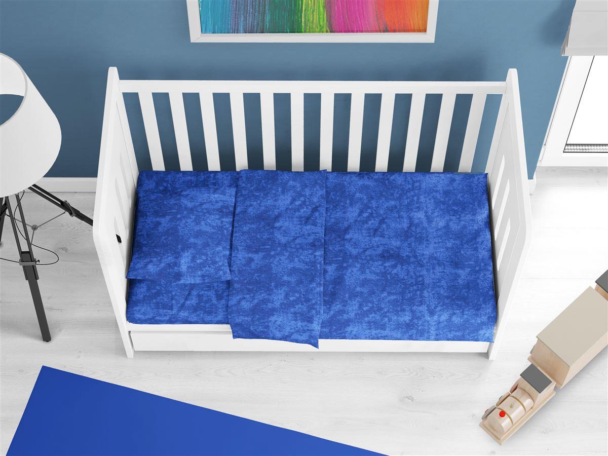 DIMcol Κατωσέντονο με Λάστιχο bebe Premium Shadow 631 0,70X1,40X0,15 Electric Blue 100% Cotton