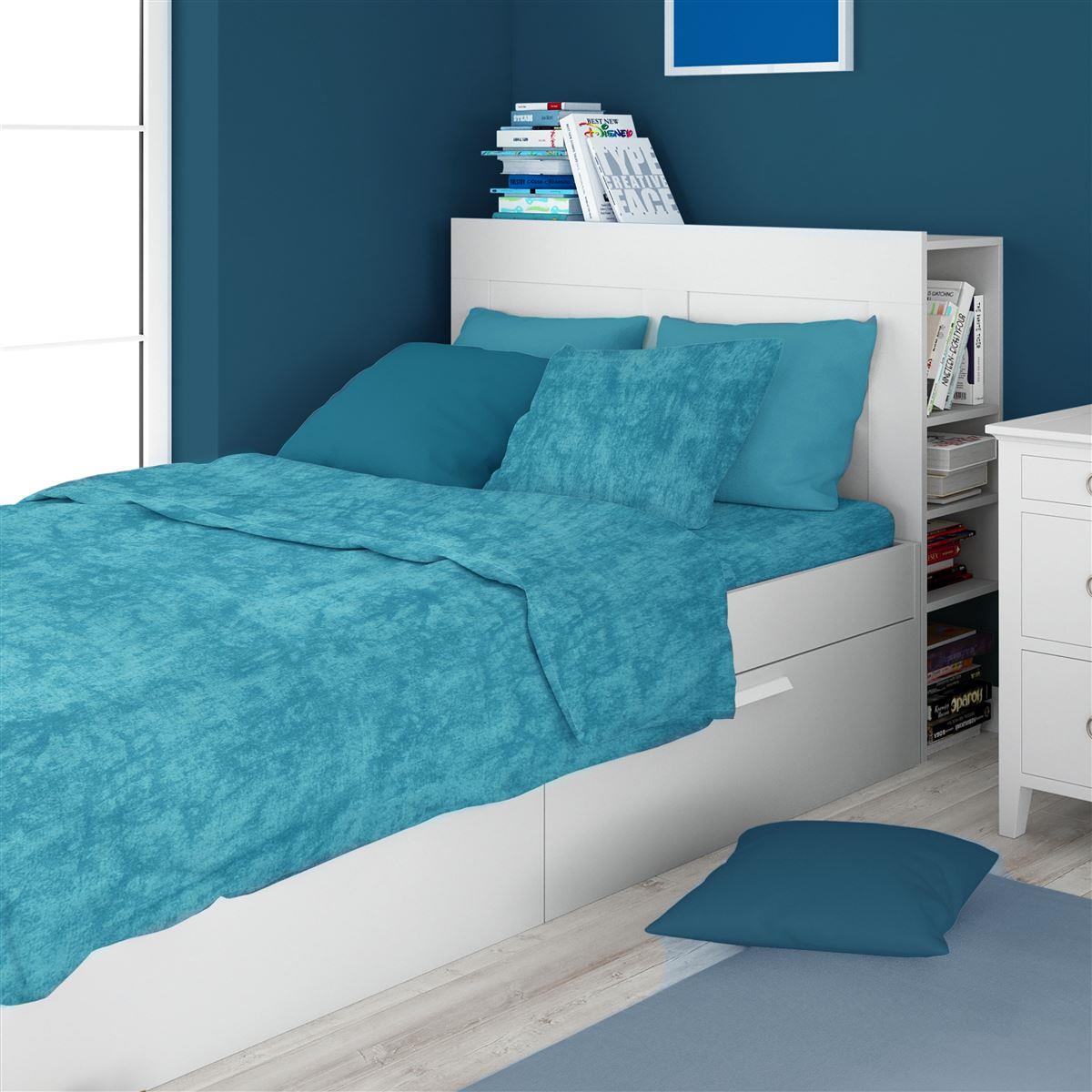 DIMcol Σεντόνια Σετ 2 τεμ Premium Shadow 620 160X240 Turquoise 100% Cotton