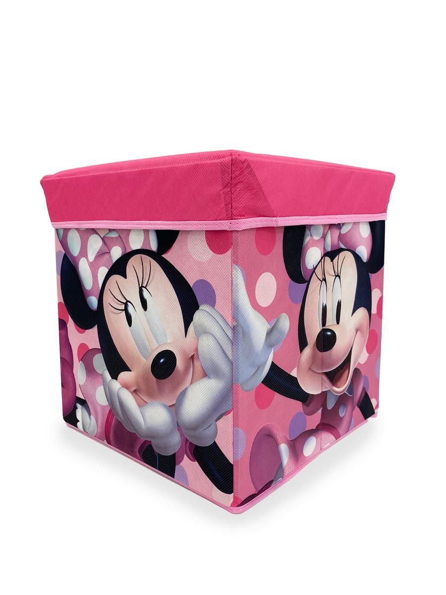 DIMcol Κουτί-Σκαμπό Disney Home Minnie 07 30X30X30 Pink 100% Polyester - Image 2