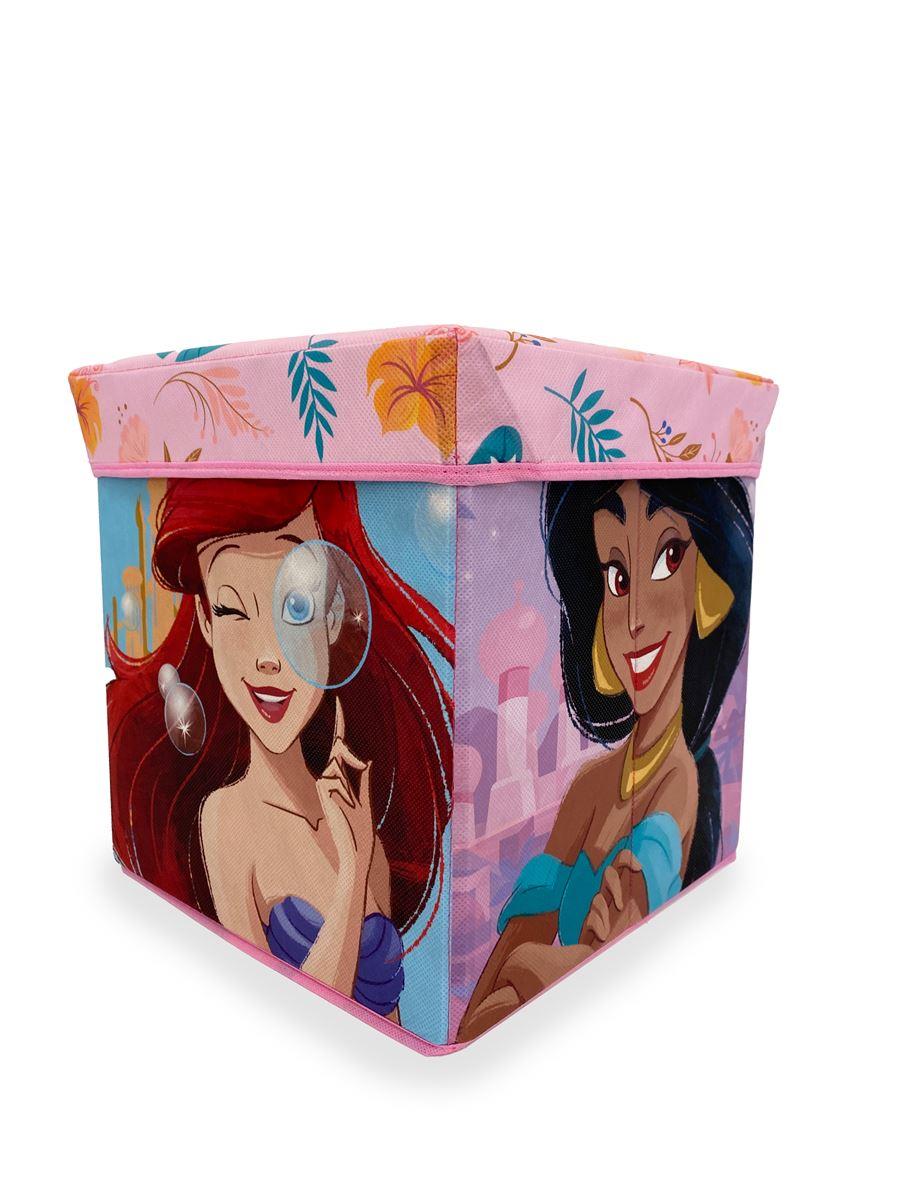 DIMcol Κουτί-Σκαμπό Disney Home Princess 08 30X30X30 Coral 100% Polyester