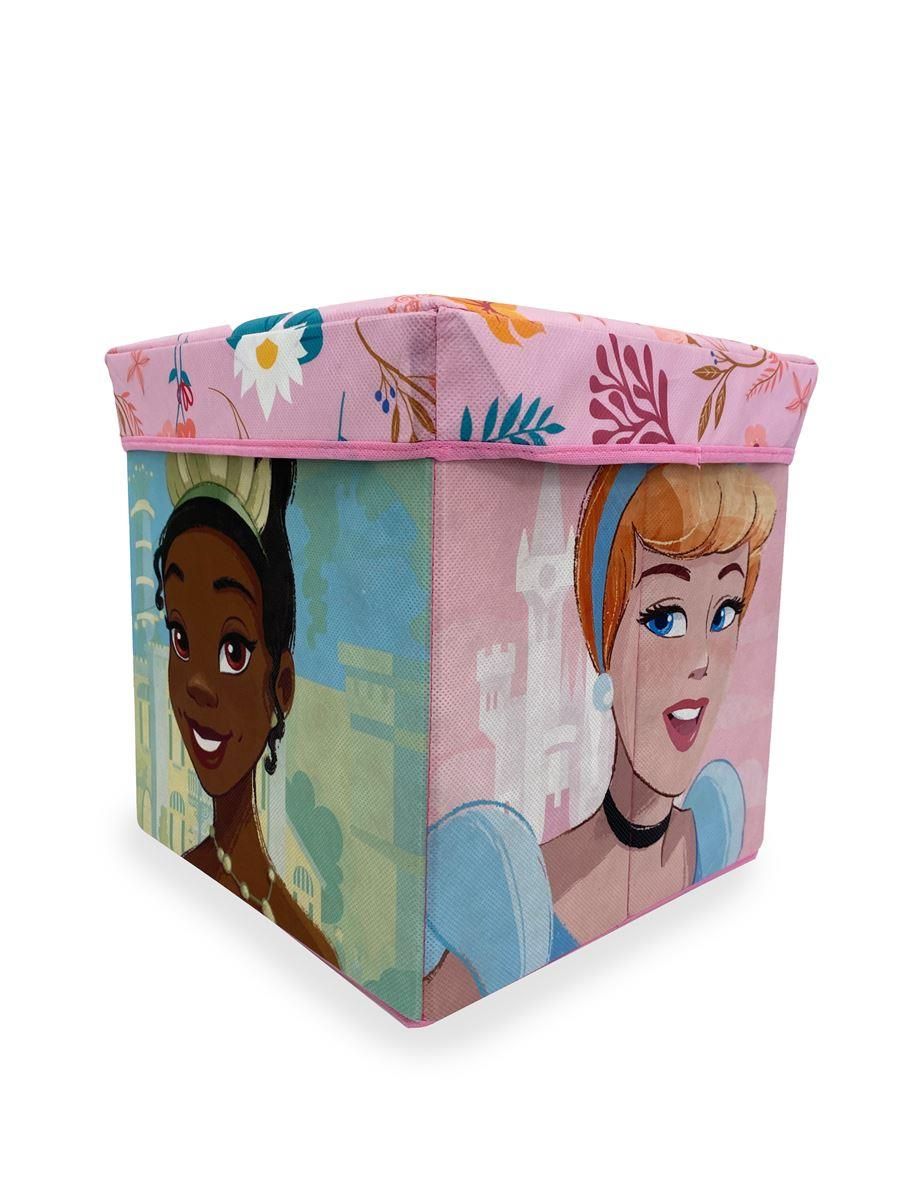 DIMcol Κουτί-Σκαμπό Disney Home Princess 08 30X30X30 Coral 100% Polyester - Image 2