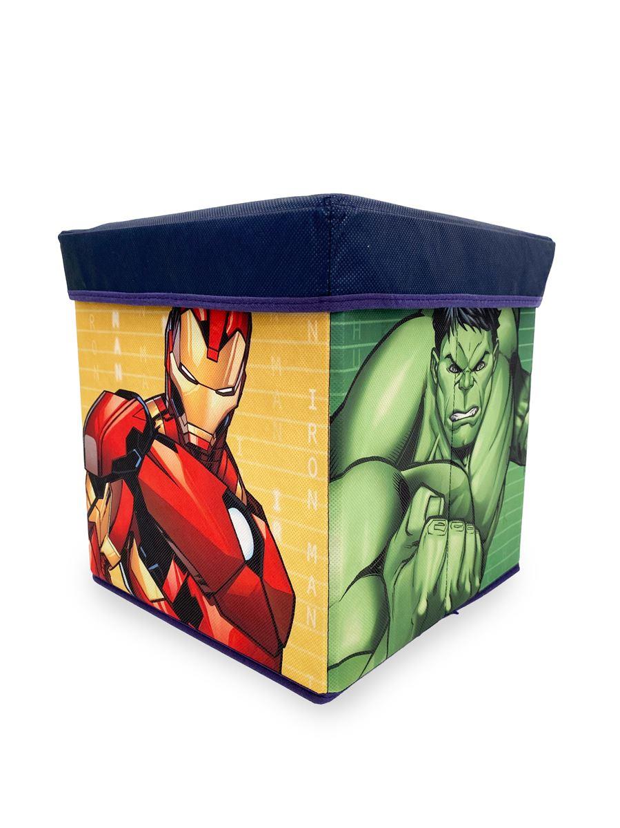 DIMcol Κουτί-Σκαμπό Marvel Avengers 11 30X30X30 Blue 100% Polyester - Image 2