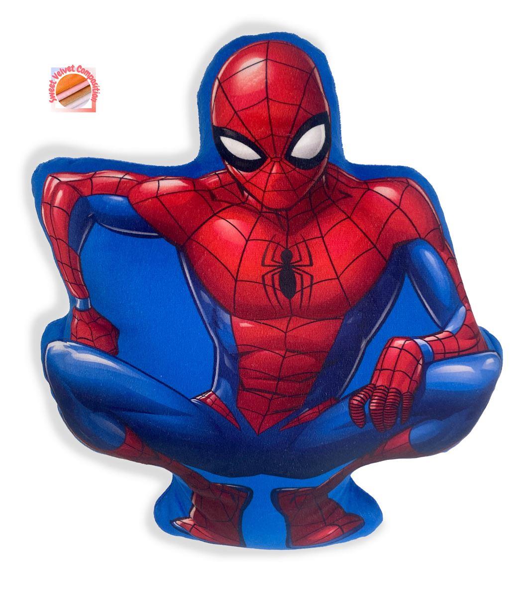 DIMcol Μαξιλάρι 3D Marvel Spider-Man 35 35 cm Blue 100% Velboa