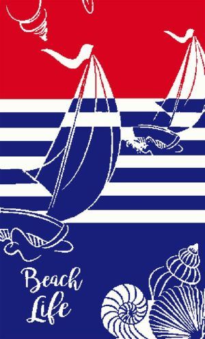 DIMcol Πετσέτα Θαλάσσης Βελουτέ Ζακάρ Αιγυπτιακή 420 gsm 235 87X165 100% Cotton