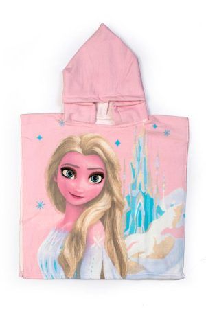DIMcol Πόντσο Θαλάσσης Quick Dry Disney Home Frozen 38 50X100 Pink 100% Microfiber
