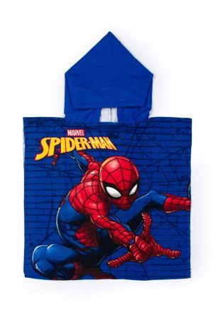 DIMcol Πόντσο Θαλάσσης Quick Dry Marvel Spider-Man 04 50X100 Blue 100% Microfiber