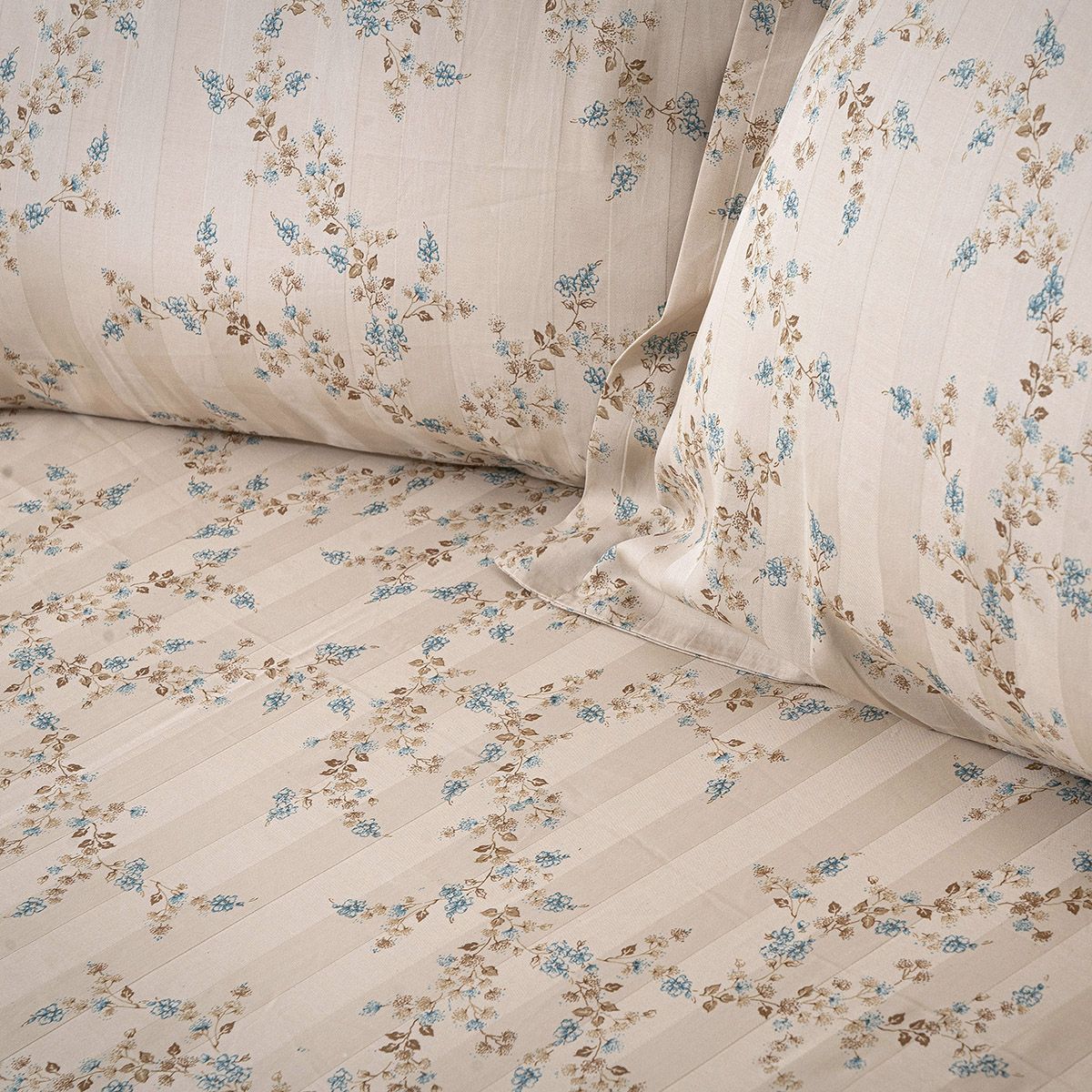 Beauty Home Σετ παπλωματοθήκη υπέρδιπλη Art 12215 Nova 100% Βαμβακοσατέν 300tc 230x250 Άμμου - Image 2