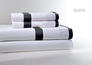 Down Town Σετ Σεντόνια King Με Ρεβερ Black 250 Κλωστές