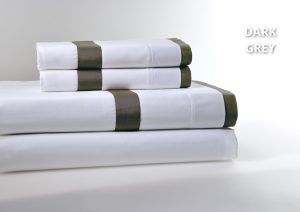 Down Town Παπλωματοθήκη King Με Ρεβερ Dark Grey 250 Κλωστές