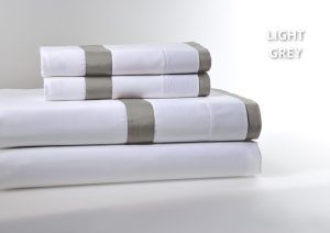 Down Town Παπλωματοθήκη King Με Ρεβερ Light Grey 250 Κλωστές