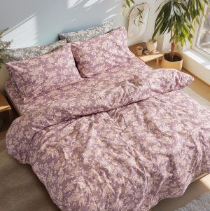 Beauty Home Σετ σεντόνια φανελένια King Size με λάστιχο Muscat Art 12635 185x200+32 Σάπιο Μήλο