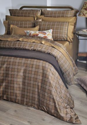 Down Town Σετ Σεντόνια Ημίδιπλα 200x270 848 Gold Carreaux