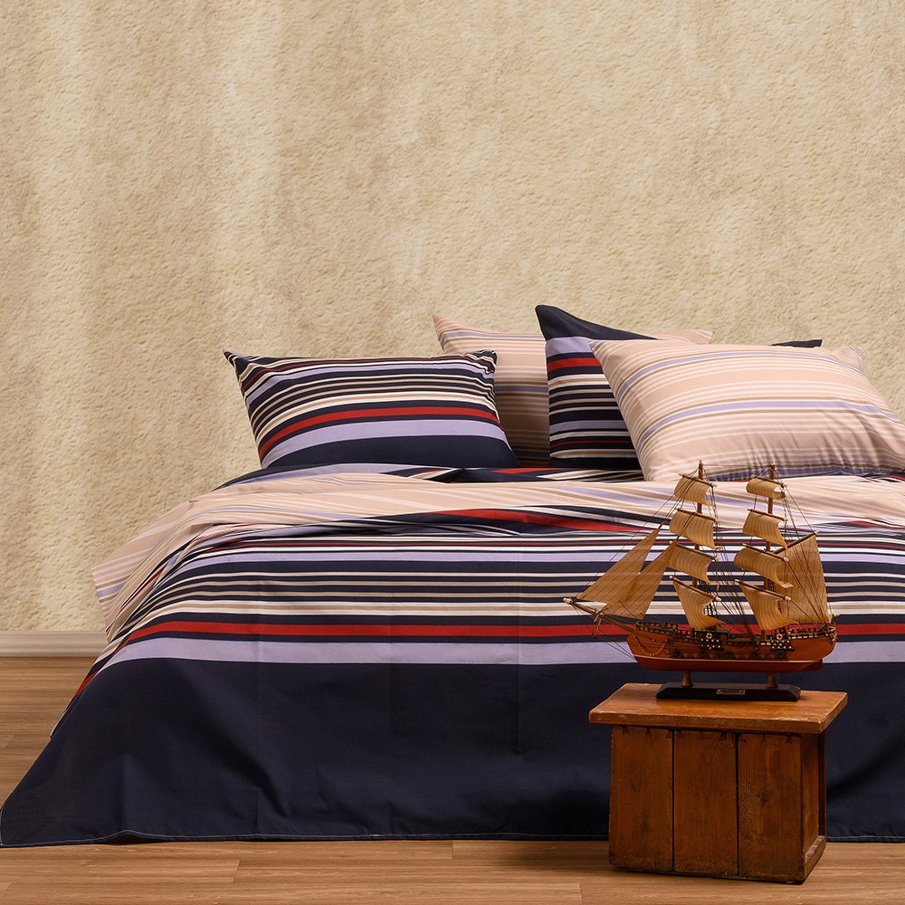 Melinen Home Παπλωματοθηκη Μονη Arion Blue Casual Line 165Χ245