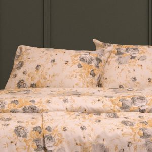 Melinen Home Σεντονι (Σετ 3 Τεμ.) 180Χ200 Peonia Grey Winter Line Mini 53X72cm