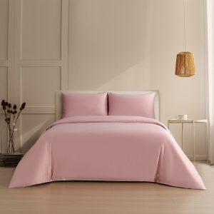 Melinen Home Σετ Παπλωματοθηκη (3 Τεμ.) Satin Υπερδιπλη Bella Rose (225X245) 50Χ70cm