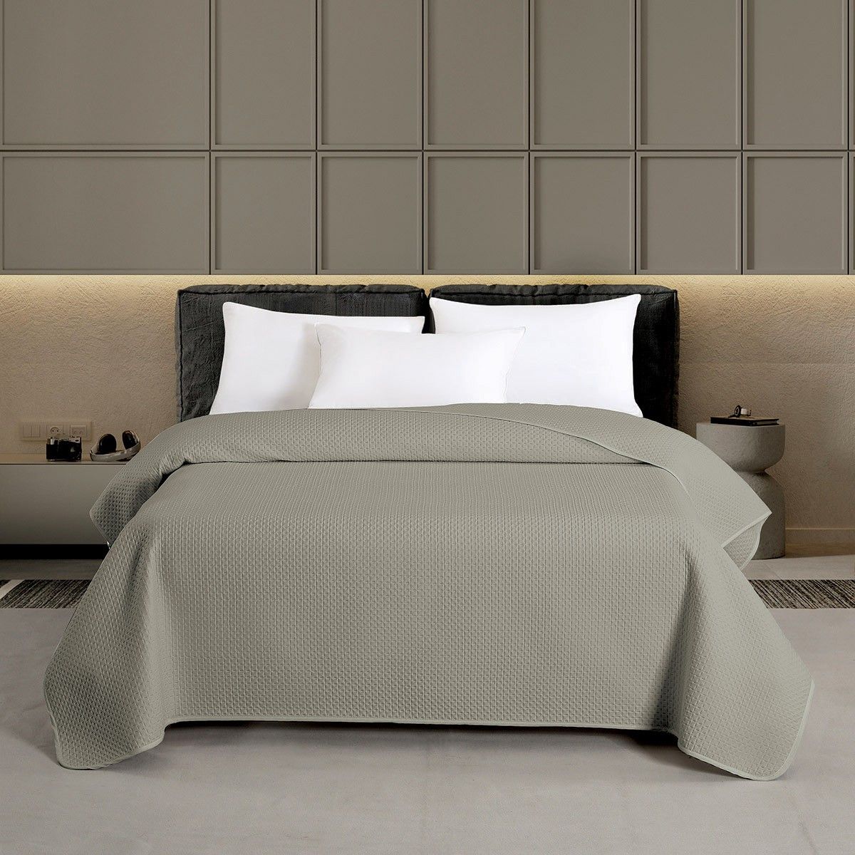 Melinen Home Κουβερλι Υπερδιπλο Zara Grey (220Χ240) 220Χ240
