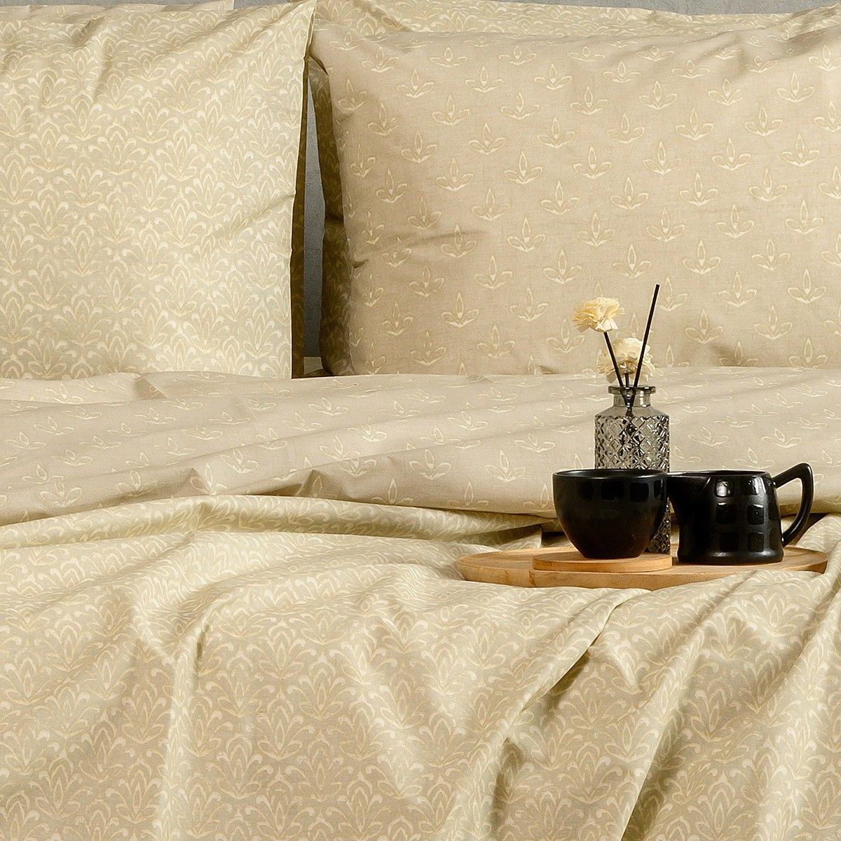 Melinen Home Σετ Μαξιλαροθηκεσ (Π) Chantal Beige Ultra Line (50X70) 50Χ70