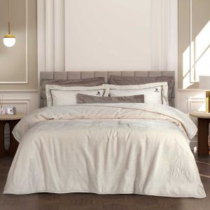 Greenwich Polo Club Κουβερτα Velour Υπερδιπλη 3441 Λευκο