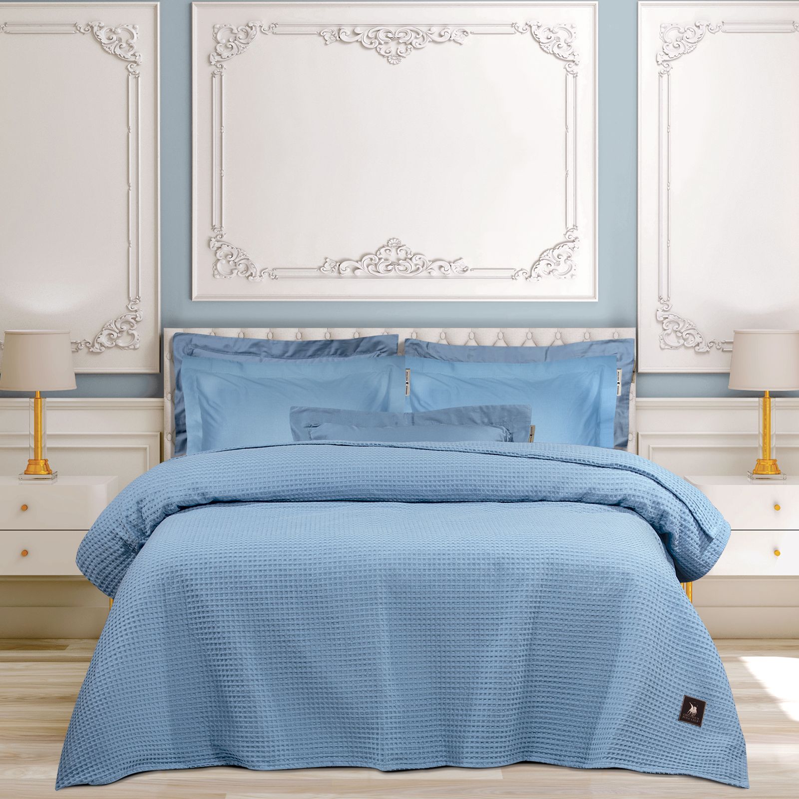 Greenwich Polo Club Κουβερτα Πικε 220X240 3457 Μπλε Ραφ Μπλε Ραφ