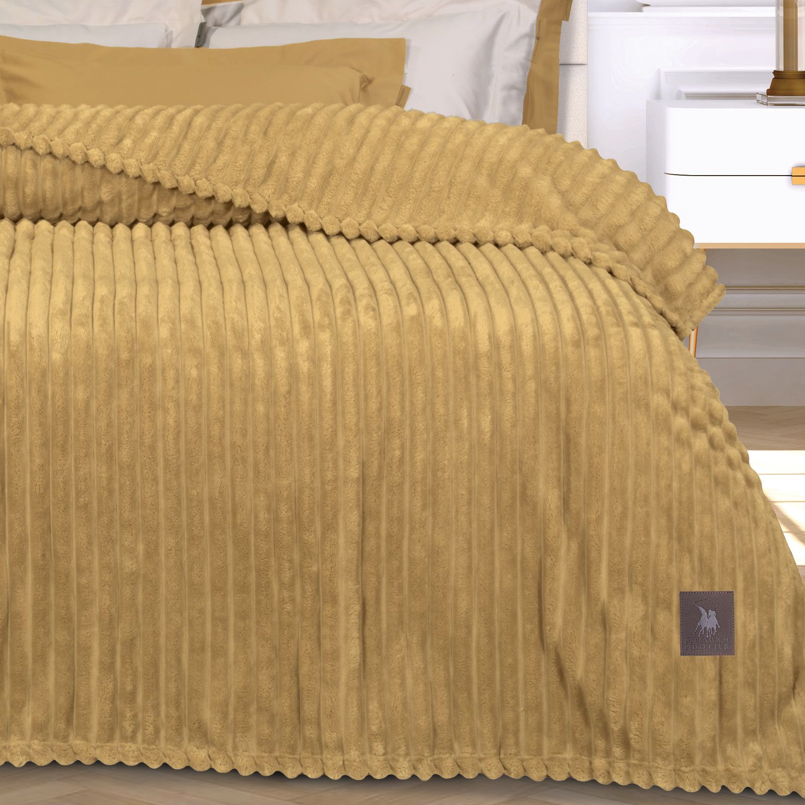 Greenwich Polo Club Κουβερτα Fleece Υπέρδιπλη 3488 Ochre Ochre - Image 2