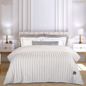 Greenwich Polo Club Κουβερτα Faux Fur Υπερδιπλη 3477 Λευκο Λευκο