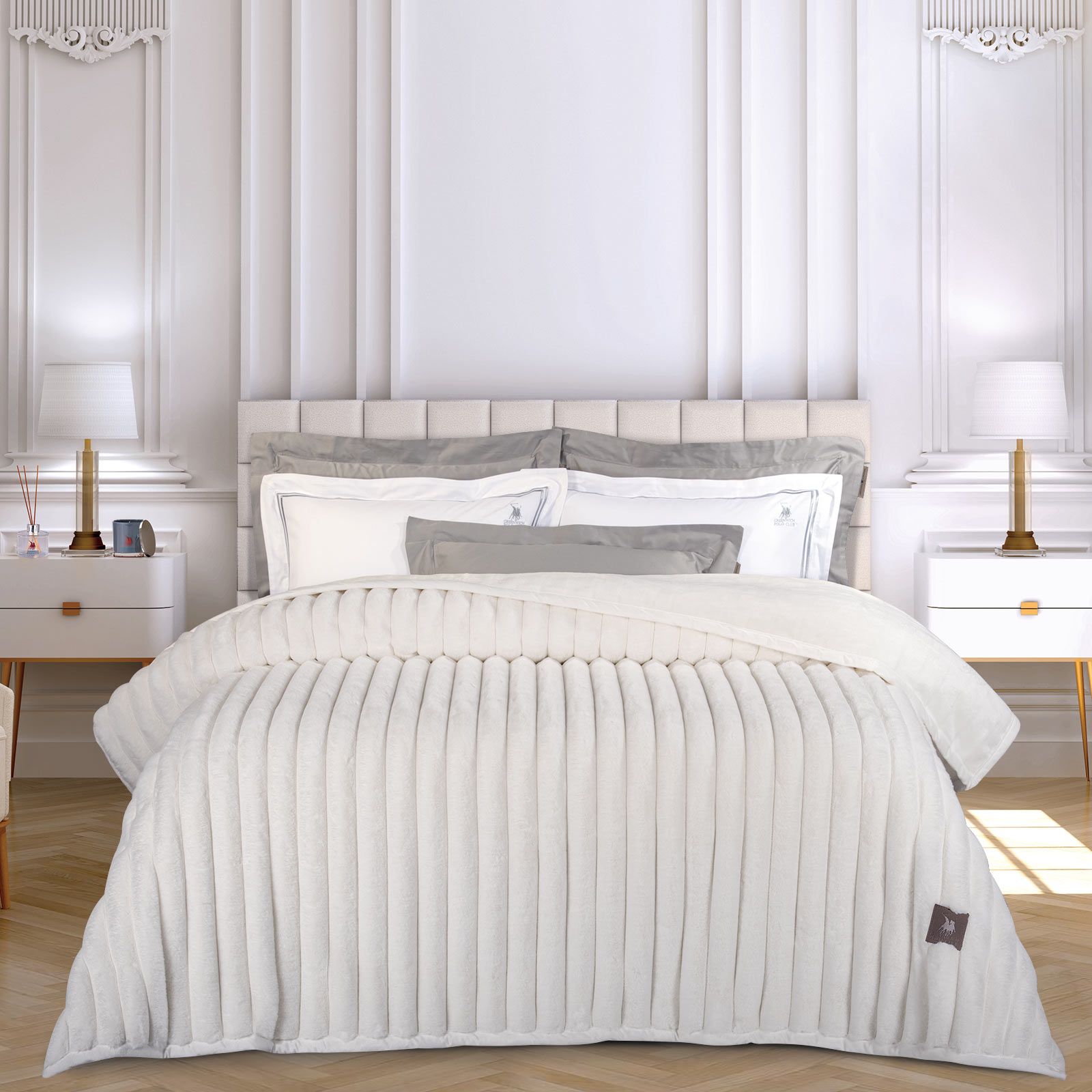 Greenwich Polo Club Κουβέρτα Faux Fur Υπέρδιπλη 220x240 3477 White