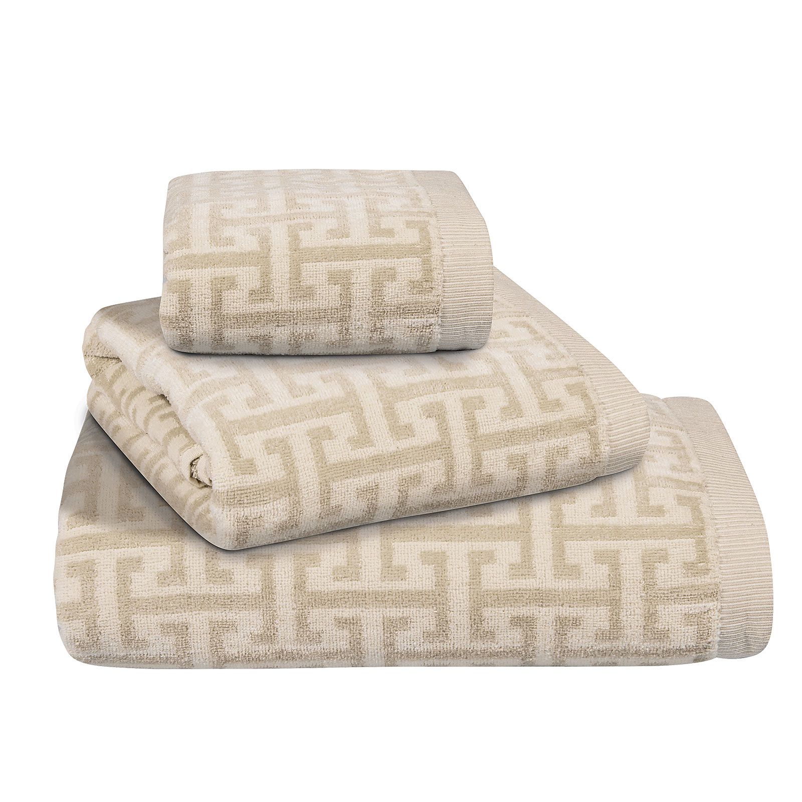 Greenwich Polo Club Σετ Πετσέτες 3 Τεμαχιων 3093 Ecru - Taupe Ecru - Taupe