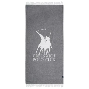 Greenwich Polo Club Πετσετα Θαλασσησ 85Χ170 3903 Γκρι - Ιβουαρ Γκρι - Ιβουαρ