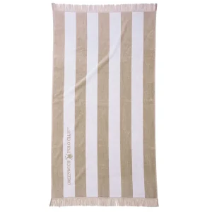 Greenwich Polo Club Πετσετα Θαλάσσης 90Χ170 3729 Μπεζ - Σπαγγι