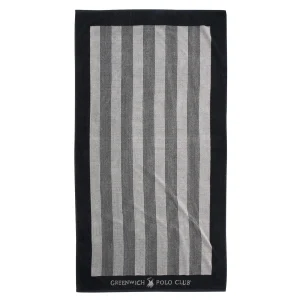 Greenwich Polo Club Πετσετα Θαλάσσης 90Χ170 3886 Εκρου - Μαυρο