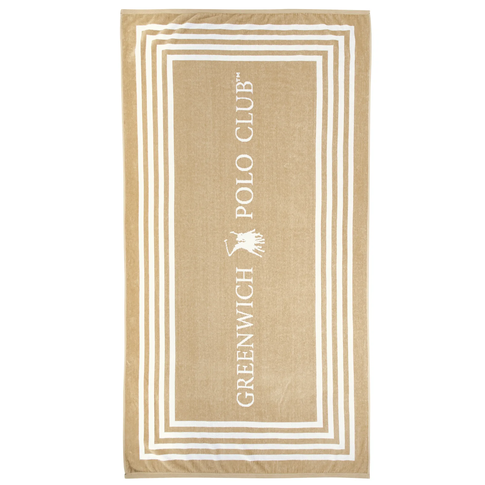 Greenwich Polo Club Πετσετα Θαλάσσης 90Χ170 4053 Black - Taupe