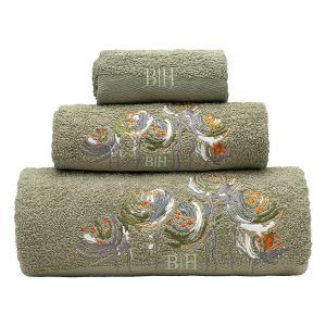Beauty Home Σετ πετσέτες Art 3395 Σετ 3τμχ Πράσινο