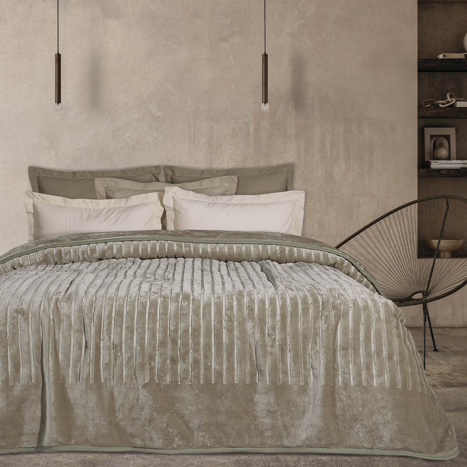 Das Home Κουβερτα Velour MΟΝΗ 1350 Σπαγγι