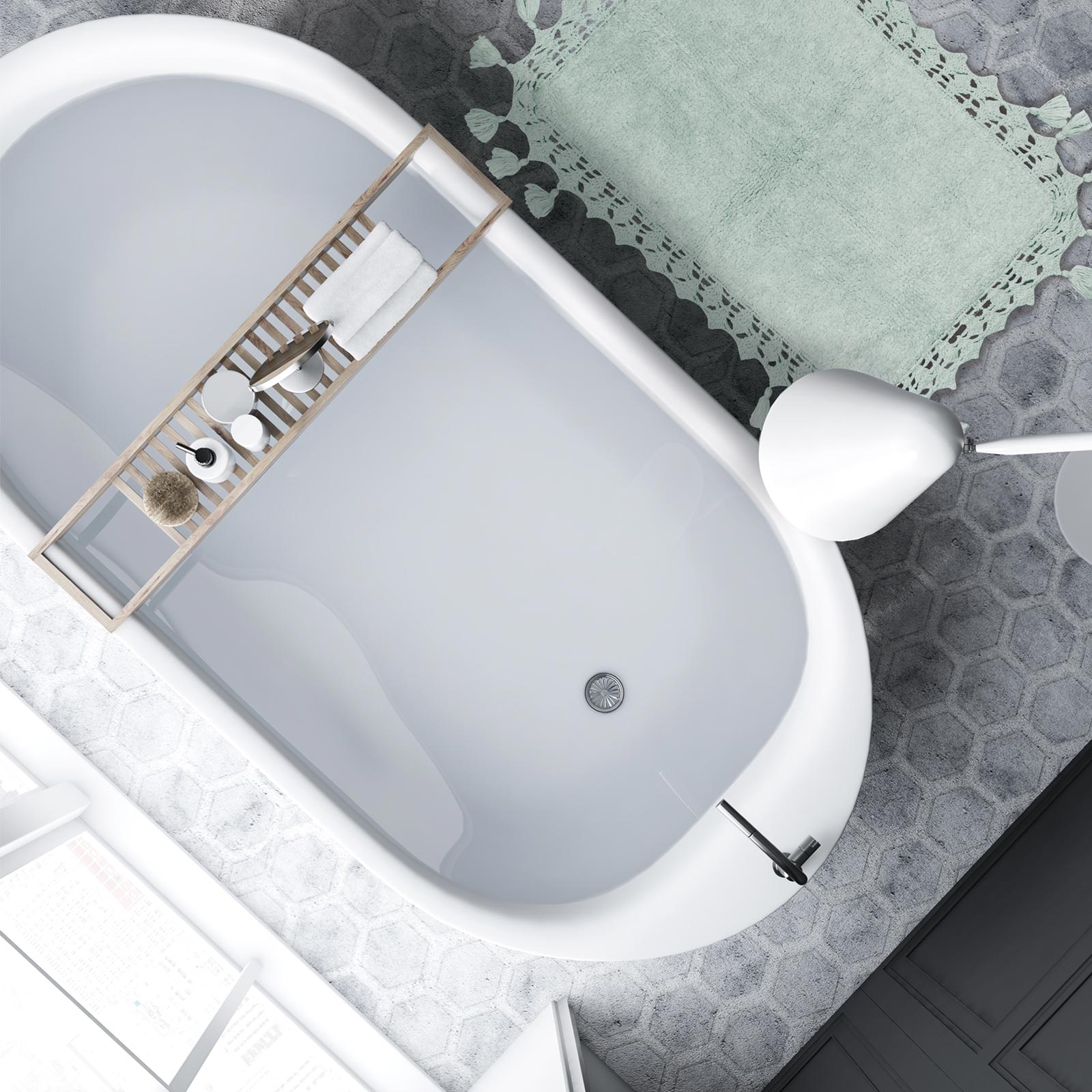 Das Home 0567 Ταπέτο Μπάνιου 50x80 Μεντα Bathmats - Image 3