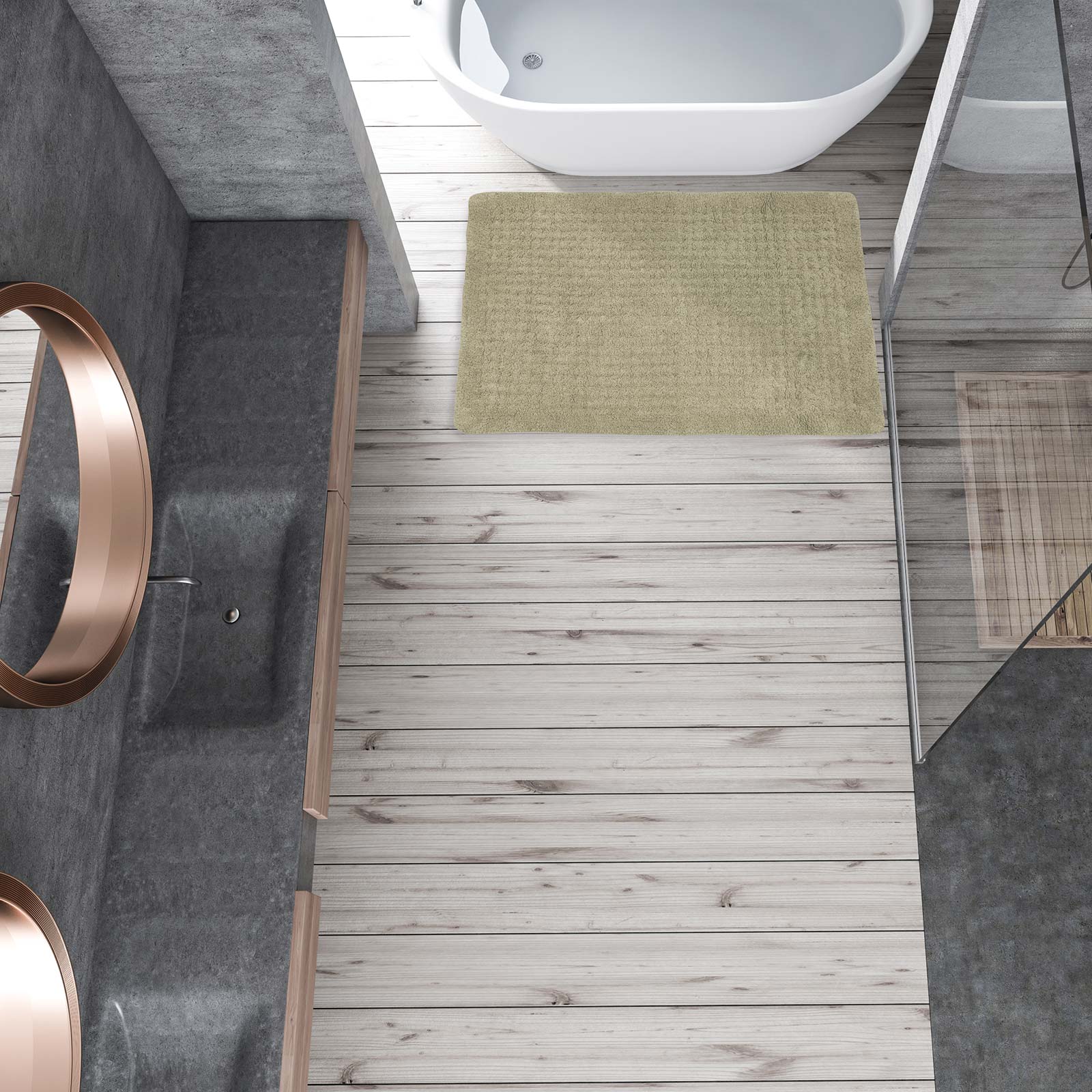 Das Home 0553 Ταπέτο Μπάνιου 60x90 Μπεζ Bathmats - Image 3