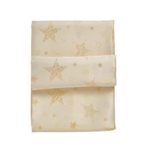 Das Home Christmas Τραπεζομαντηλο 140Χ180 0717 Μπεζ - Χρυσο Μπεζ - Χρυσο