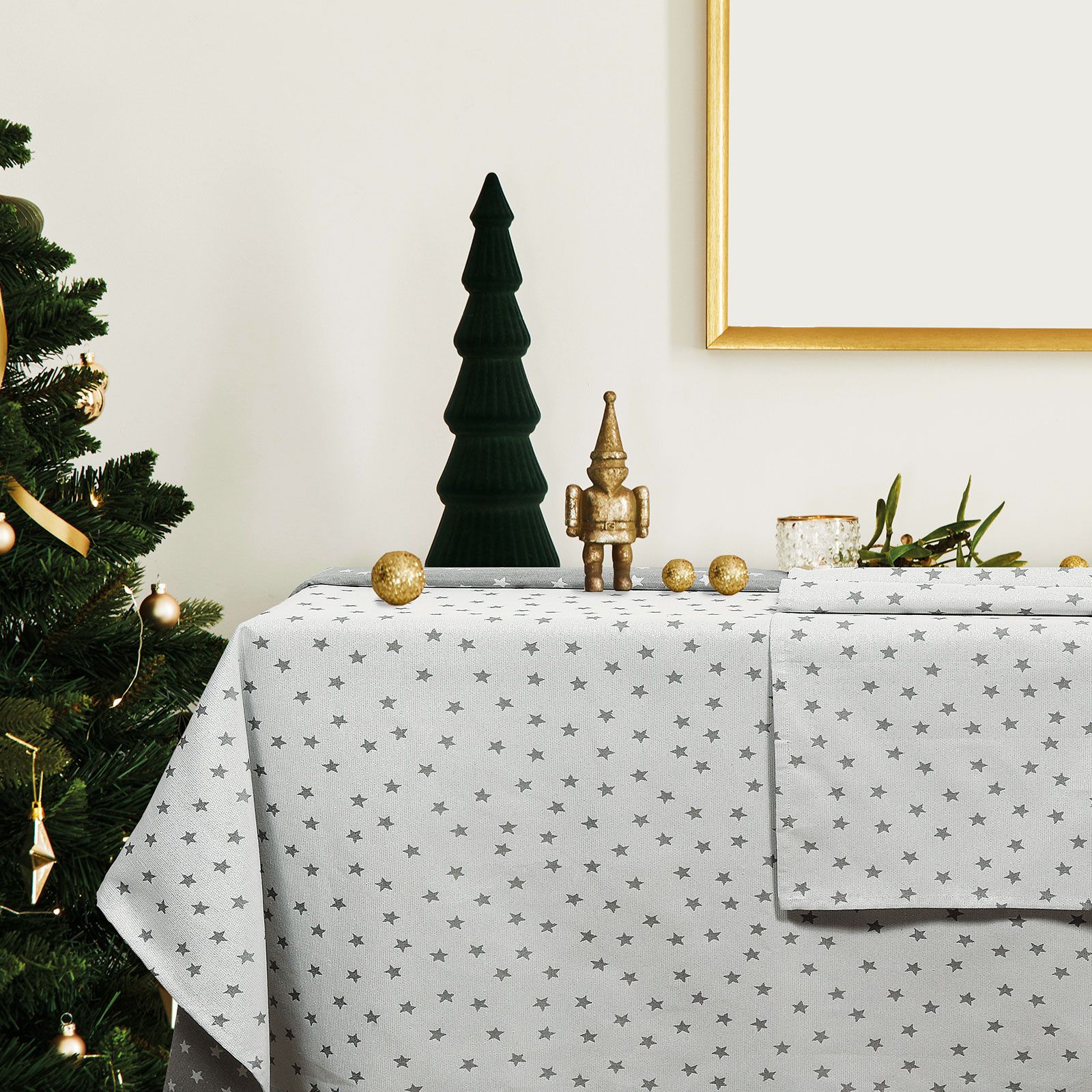 Das Home Christmas Τραπεζομαντηλο 140Χ220 0627 Γκρι - Εκρου - Image 2