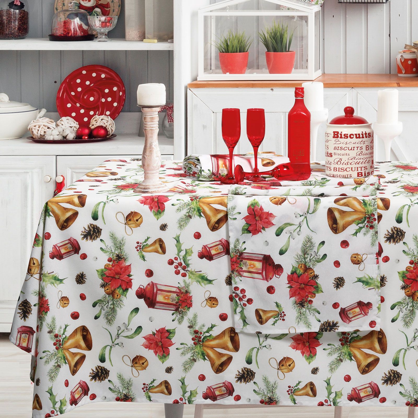 Das Home Christmas Runner 45Χ140 0624 Κοκκινο - Μπεζ - Χρυσο - Image 2