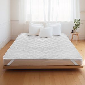 Beauty Home Καπιτονέ-Αδιάβροχο προστατευτικό στρώματος Art 4600 Λευκό