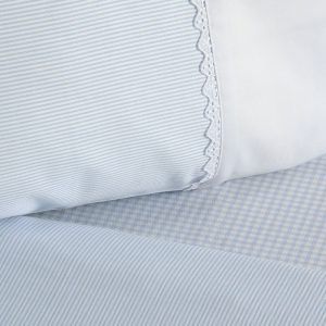 Down Town Κουβρ/λι Κούνιας Με Ασπροκέντημα 508 Carreau/Stripe Ciel