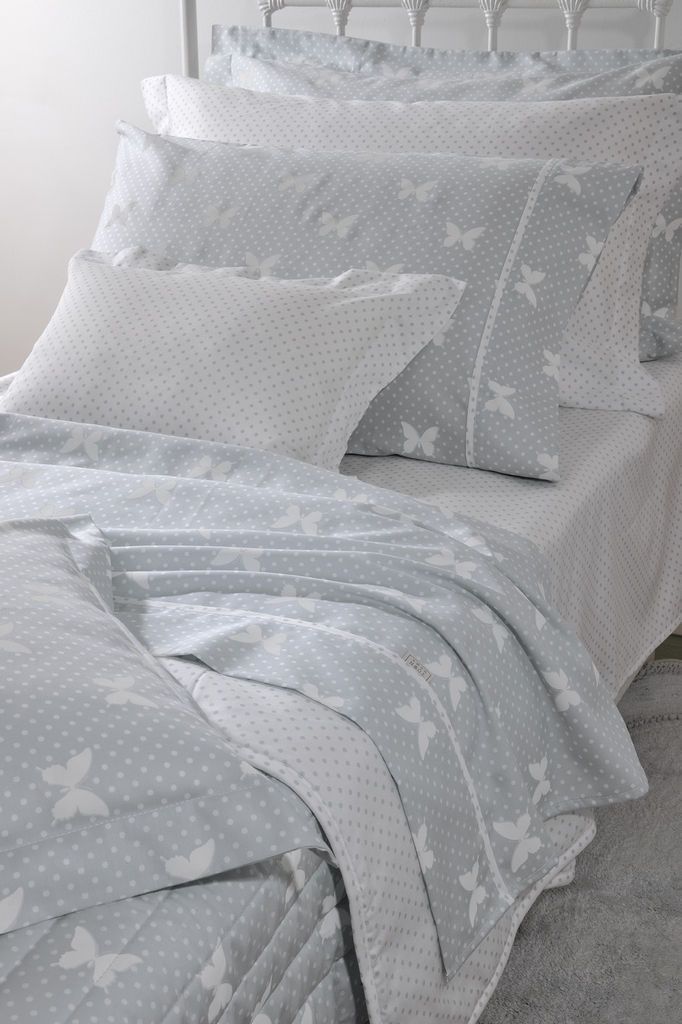 Down Town Σετ Σεντόνια Μονά 686 Butterdot Grey