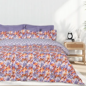 Das Home Σετ Σεντονια Μονα Με Λαστιχο Casual 5430 Orange - Purple Orange - Purple