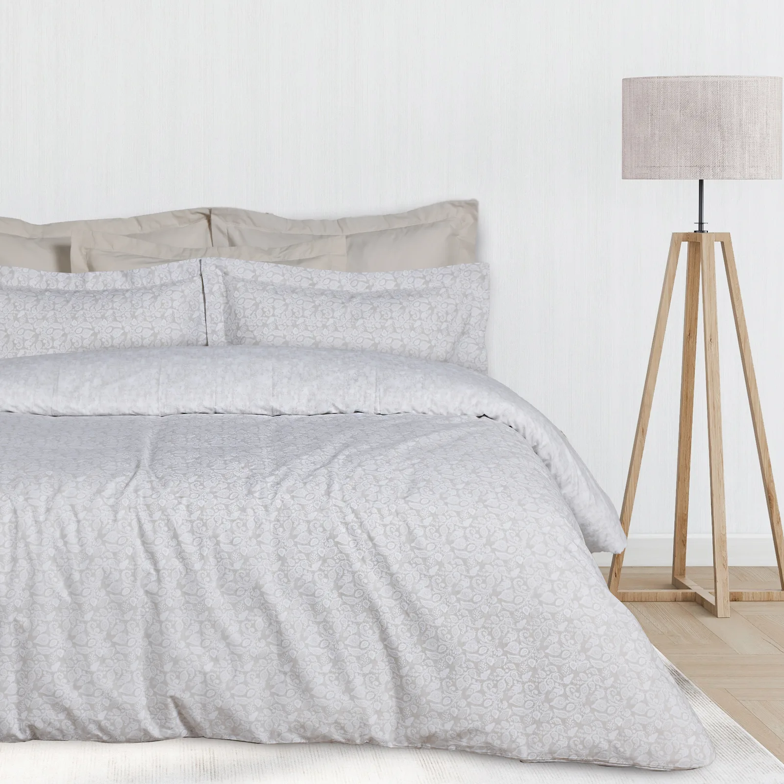 Das Home Σετ Σεντονια Μονα Happy 9678 Taupe - White Taupe - White