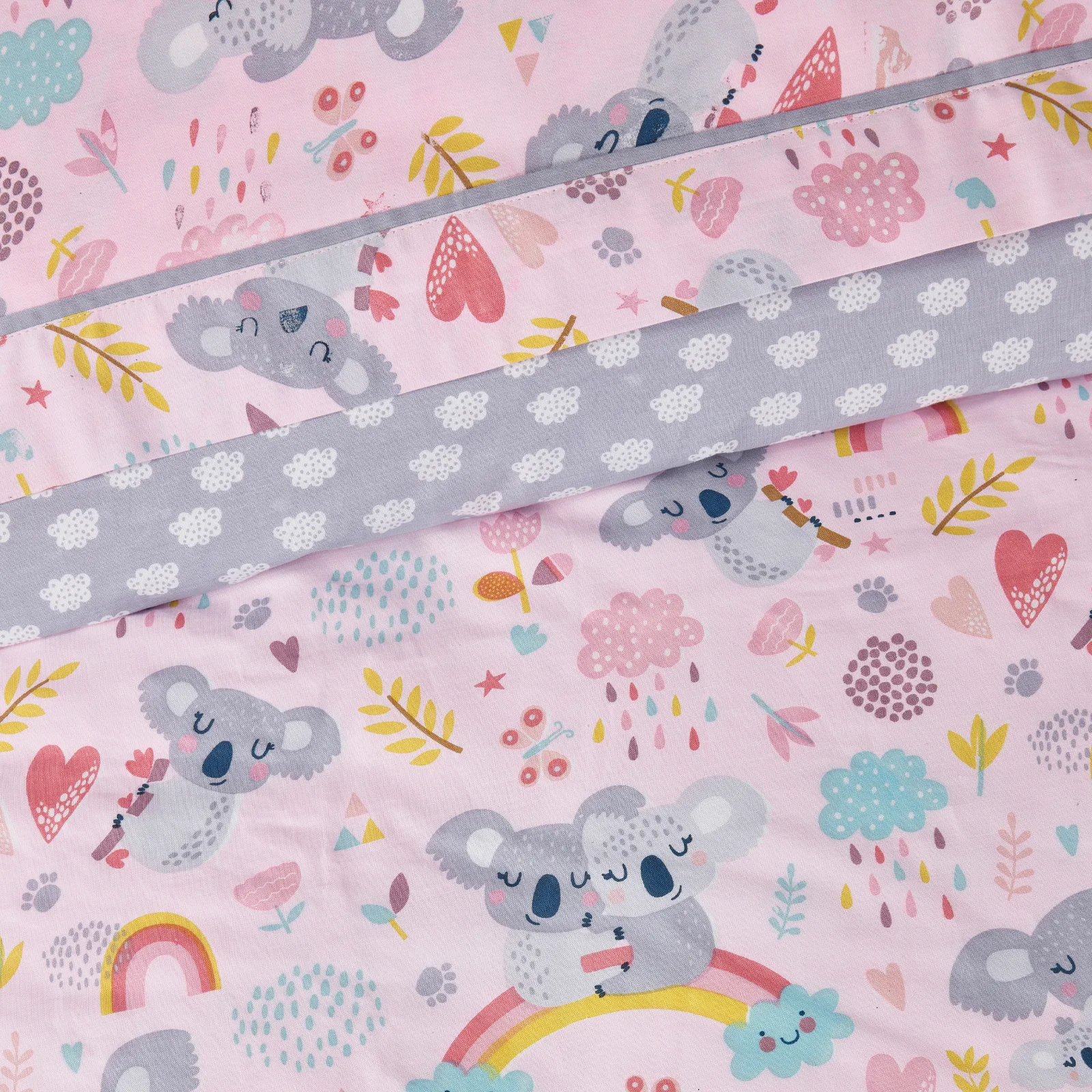Das Kids Σετ Σεντονια Μονα 4934 Grey - Pink Grey - Pink - Image 2