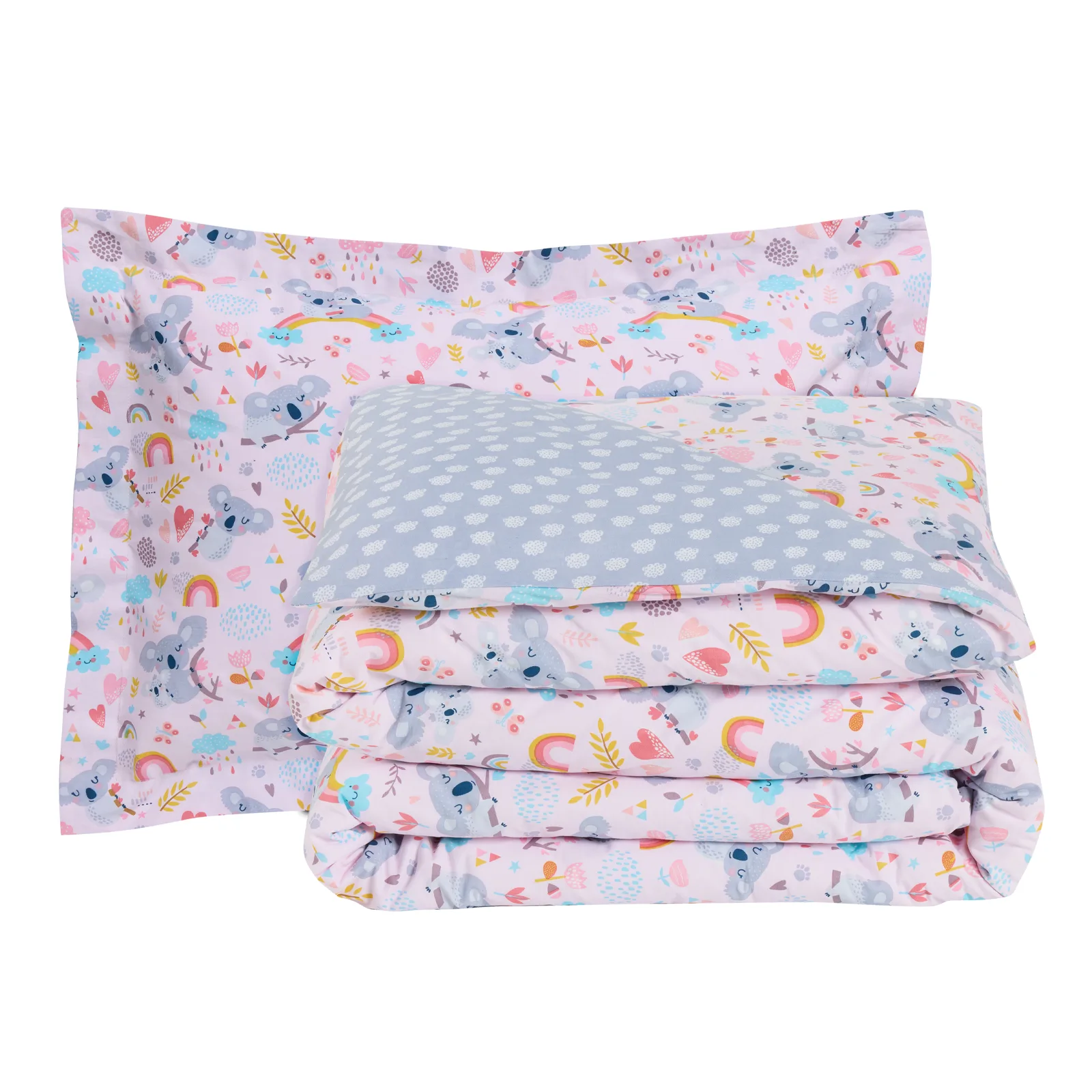 Das Kids Σετ Σεντονια Μονα 4934 Grey - Pink Grey - Pink - Image 3