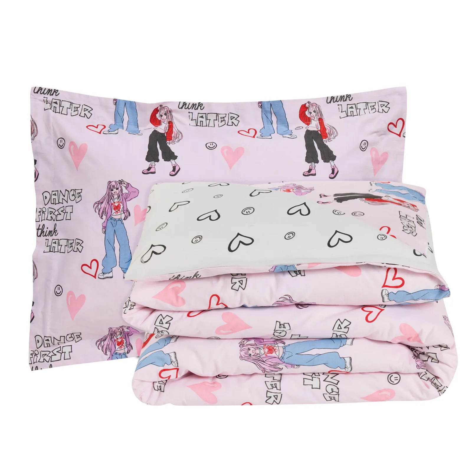 Das Kids Σετ Σεντονια Μονα 4940 Grey - Pink Grey - Pink - Image 3