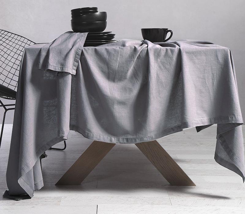 Nef Nef Τραπεζομαντηλο Cotton-linen 150x300 Silver