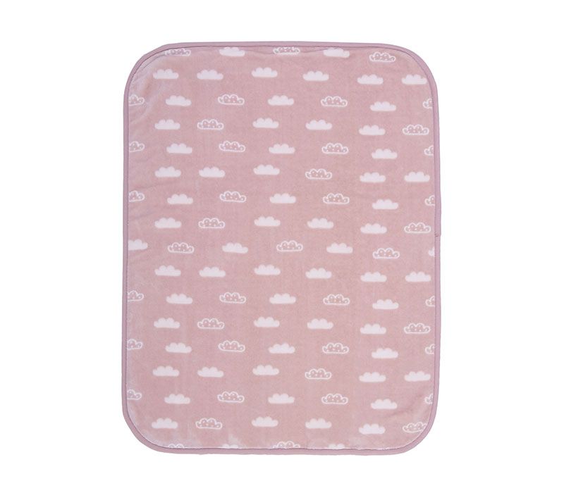 Nef Nef Βρεφικη Κουβερτα Κουνιας Clouds 100x140 Pink